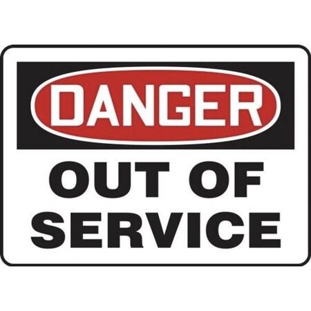 Accuform OSHA DANGER SAFETY SIGN  OUT OF MEQT002VP MEQT002VP